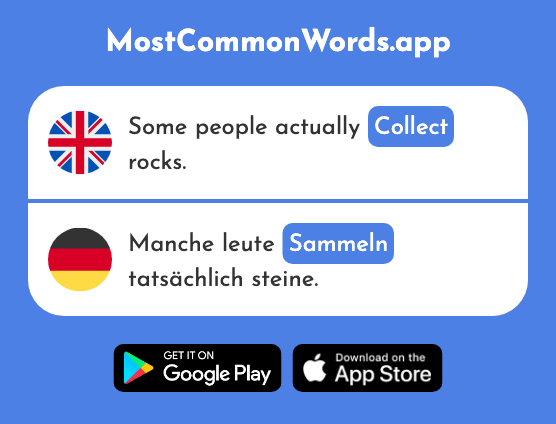 Collect, gather - Sammeln (The 1219th Most Common German Word)