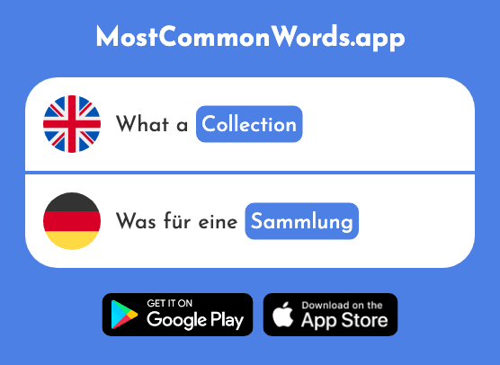 Collection - Sammlung (The 2884th Most Common German Word)