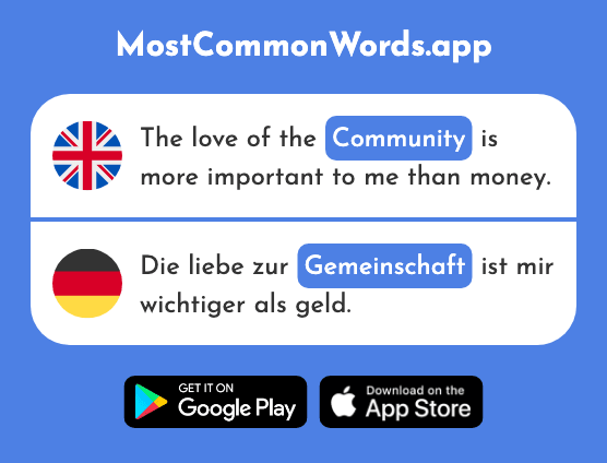 Community - Gemeinschaft (The 2302nd Most Common German Word)