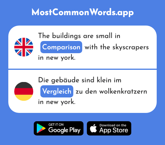 Comparison - Vergleich (The 383rd Most Common German Word)