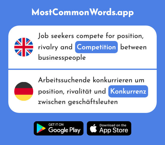 Competition - Konkurrenz (The 1768th Most Common German Word)