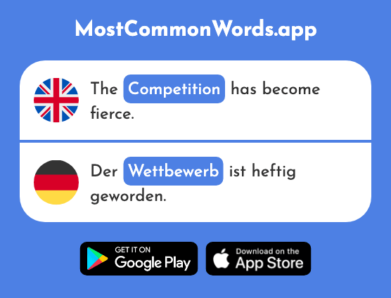 Competition - Wettbewerb (The 1492nd Most Common German Word)