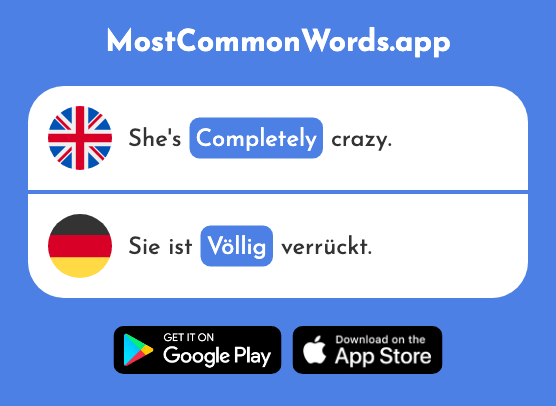 Completely, absolutely - Völlig (The 515th Most Common German Word)