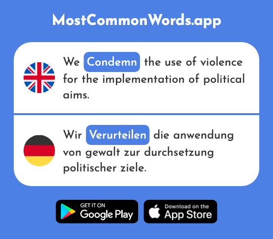 Condemn - Verurteilen (The 2262nd Most Common German Word)