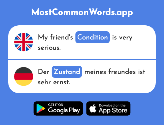 Condition, state - Zustand (The 736th Most Common German Word)