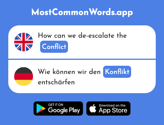 Conflict - Konflikt (The 1414th Most Common German Word)