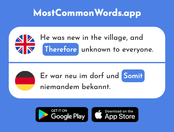 Consequently, therefore - Somit (The 792nd Most Common German Word)