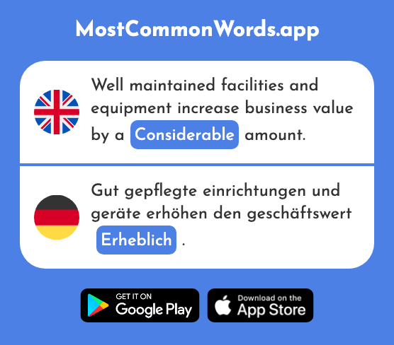 Considerable - Erheblich (The 1484th Most Common German Word)