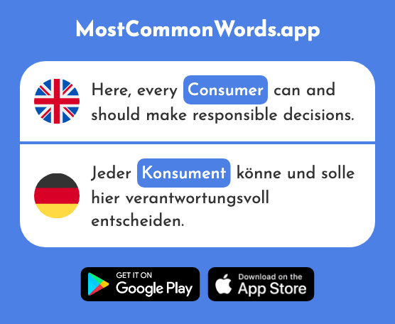 Consumer - Konsument (The 2284th Most Common German Word)