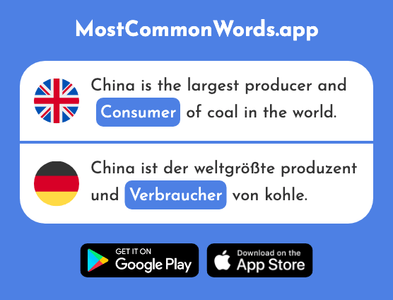 Consumer - Verbraucher (The 2325th Most Common German Word)