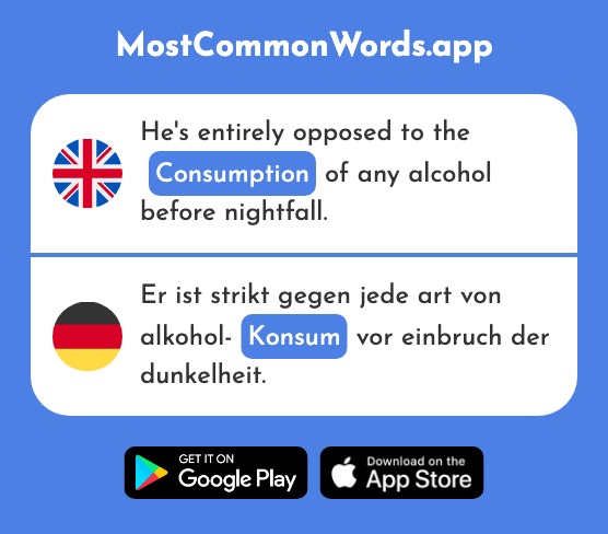 Consumption - Konsum (The 2217th Most Common German Word)