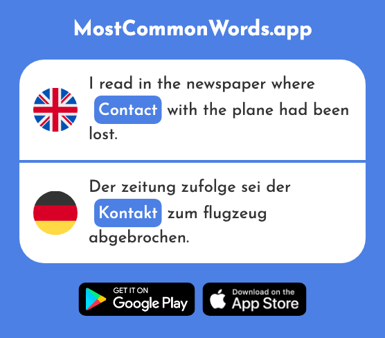 Contact - Kontakt (The 930th Most Common German Word)