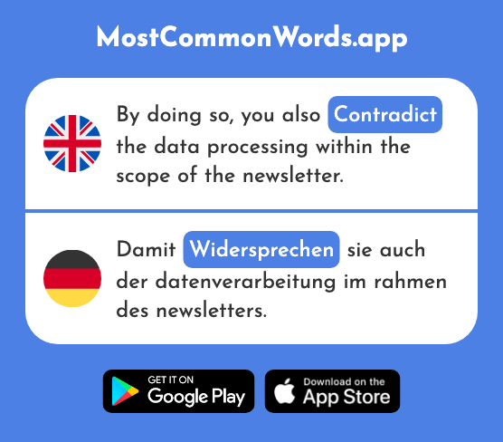 Contradict - Widersprechen (The 2838th Most Common German Word)