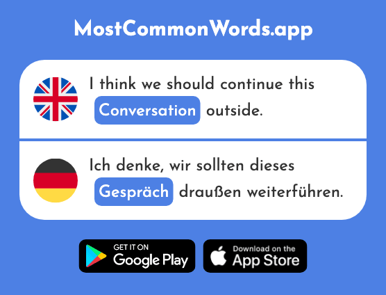 Conversation - Gespräch (The 517th Most Common German Word)