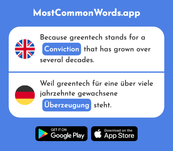 Conviction - Überzeugung (The 2396th Most Common German Word)