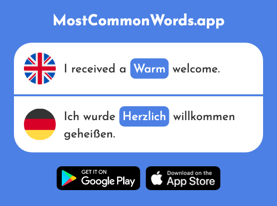Cordial, warm - Herzlich (The 1388th Most Common German Word)