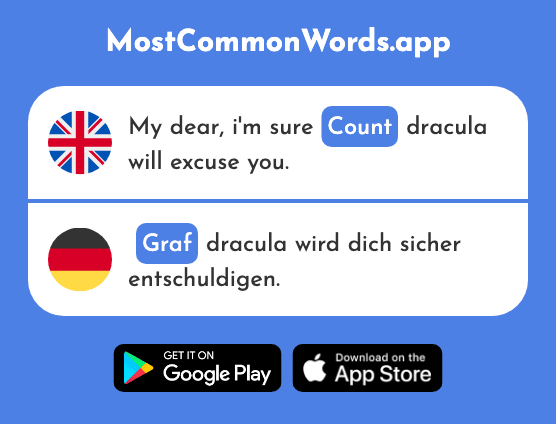 Count, earl - Graf (The 2101st Most Common German Word)