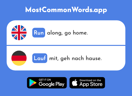 Course, run, race - Lauf (The 1377th Most Common German Word)