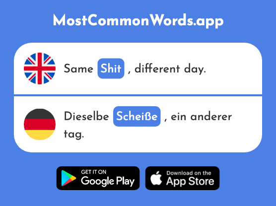 Crap, shit - Scheiße (The 1594th Most Common German Word)