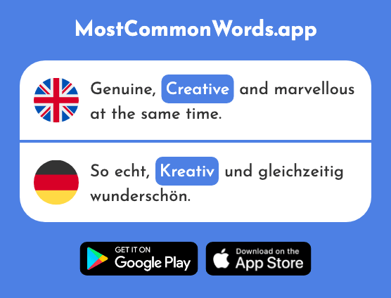 Creative - Kreativ (The 2664th Most Common German Word)