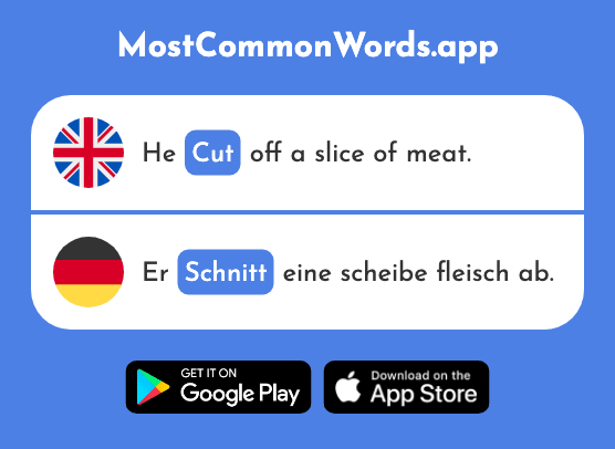 Cut - Schnitt (The 2410th Most Common German Word)