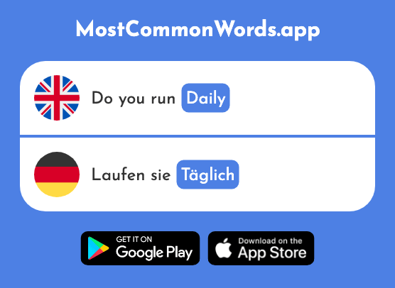 Daily - Täglich (The 1043rd Most Common German Word)