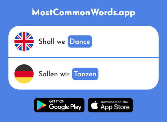 Dance - Tanzen (The 1497th Most Common German Word)