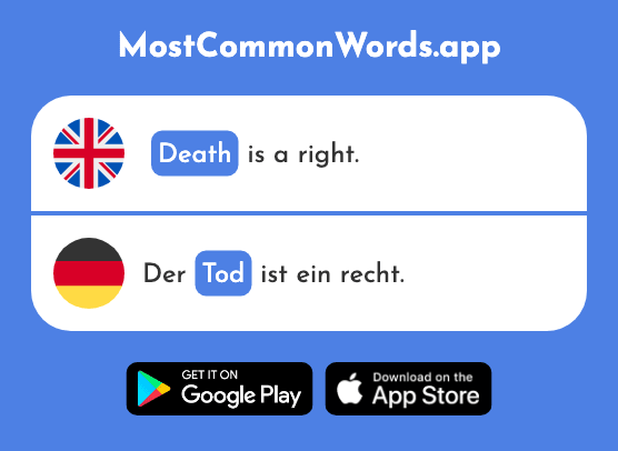 Death - Tod (The 540th Most Common German Word)