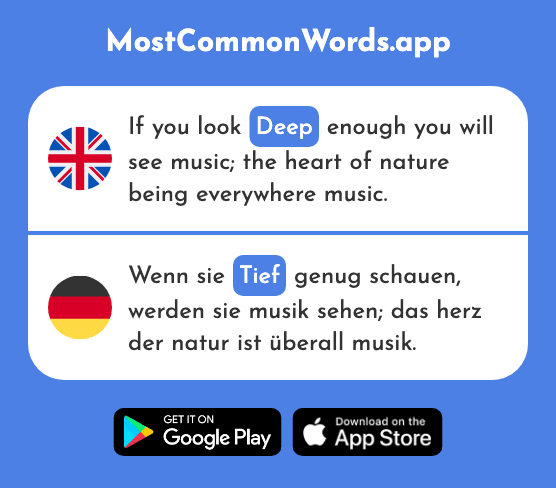 Deep - Tief (The 442nd Most Common German Word)