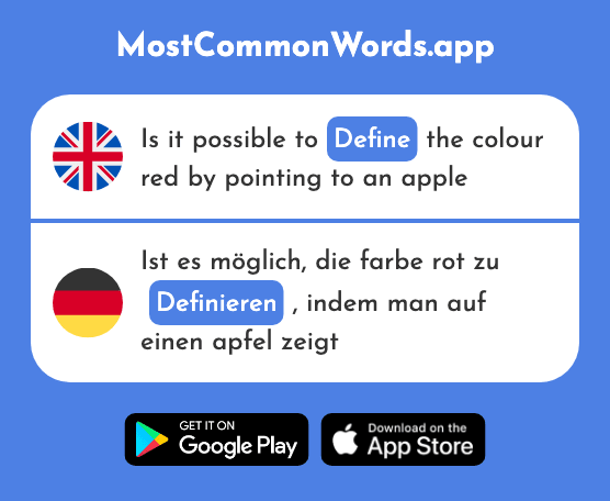 Define - Definieren (The 1034th Most Common German Word)