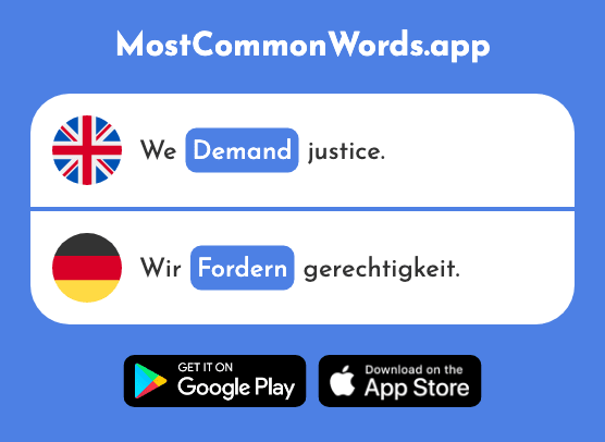 Demand, claim - Fordern (The 599th Most Common German Word)