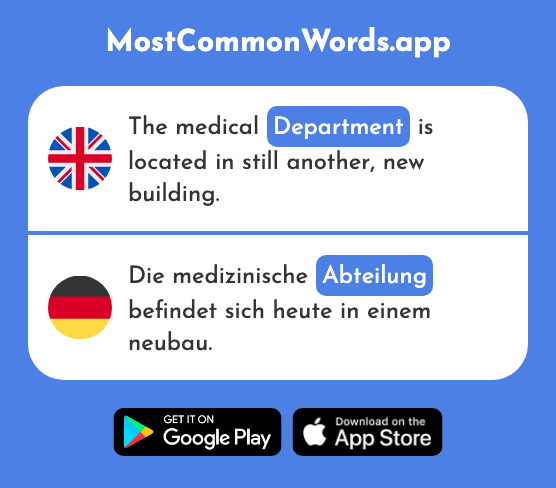 Department - Abteilung (The 2766th Most Common German Word)