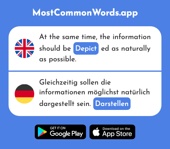 Depict, portray, show - Darstellen (The 402nd Most Common German Word)