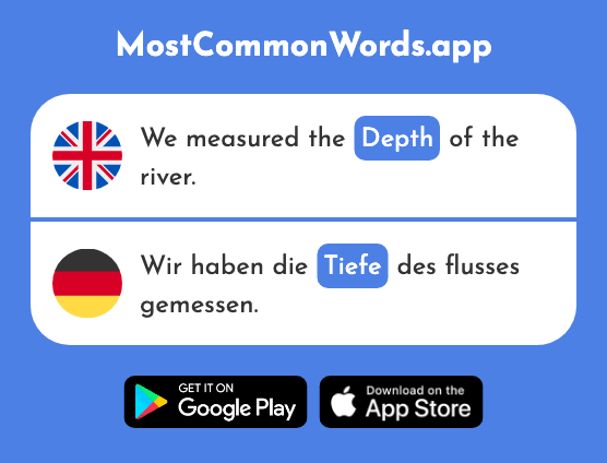 Depth - Tiefe (The 2277th Most Common German Word)