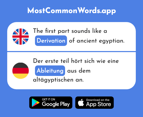 Derivation - Ableitung (The 2397th Most Common German Word)