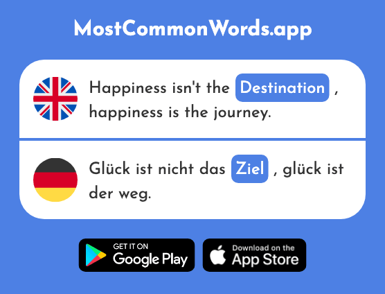 Destination, goal - Ziel (The 320th Most Common German Word)