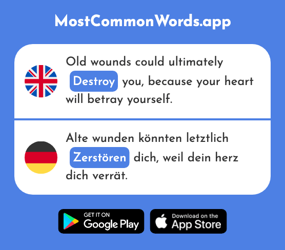 Destroy - Zerstören (The 1628th Most Common German Word)