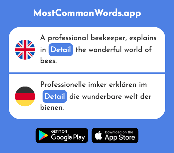 Detail - Detail (The 1787th Most Common German Word)