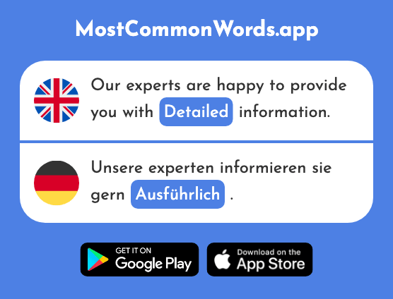 Detailed - Ausführlich (The 2675th Most Common German Word)