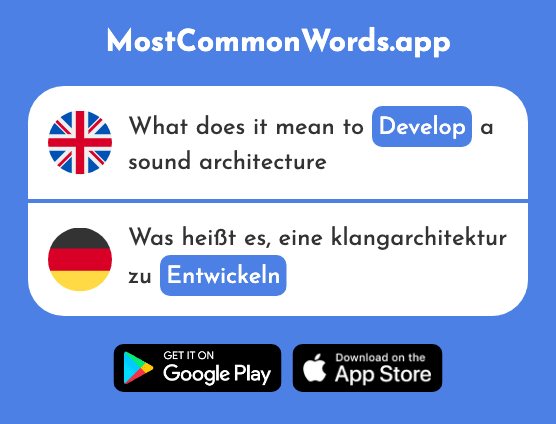 Develop - Entwickeln (The 377th Most Common German Word)