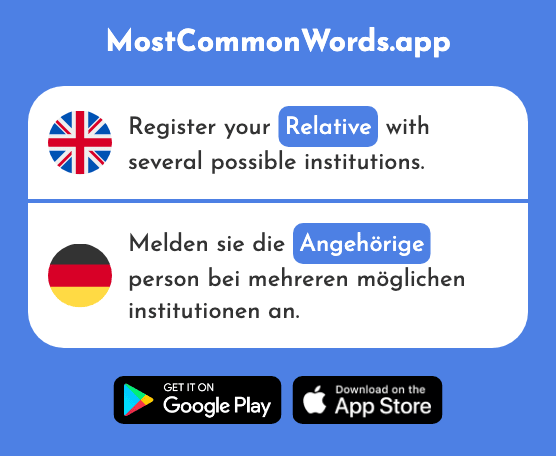 Die member, relative - Angehörige (The 2491st Most Common German Word)