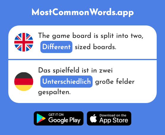 Different - Unterschiedlich (The 345th Most Common German Word)