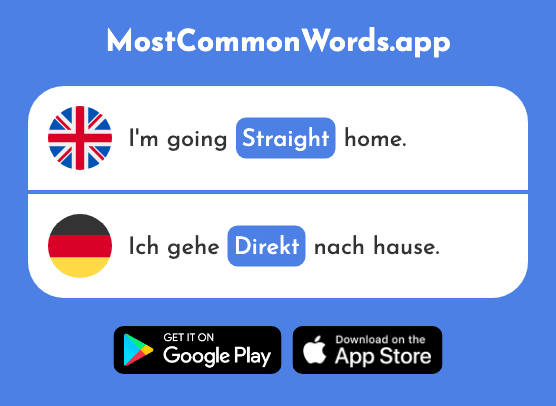 Direct, straight - Direkt (The 353rd Most Common German Word)