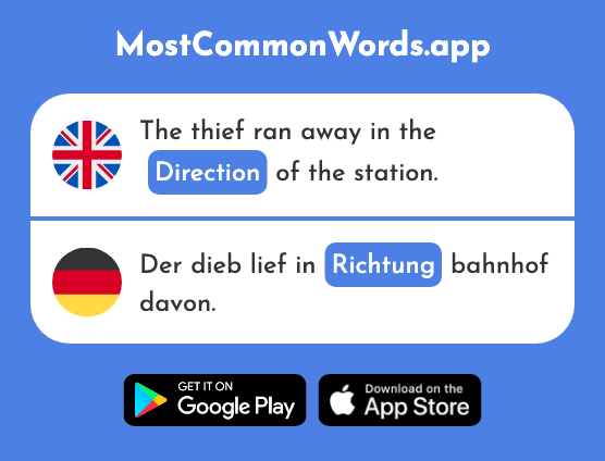 Direction - Richtung (The 418th Most Common German Word)