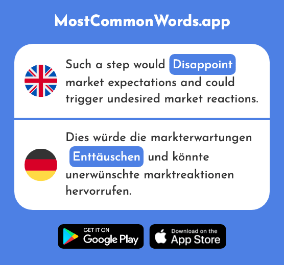Disappoint - Enttäuschen (The 2042nd Most Common German Word)
