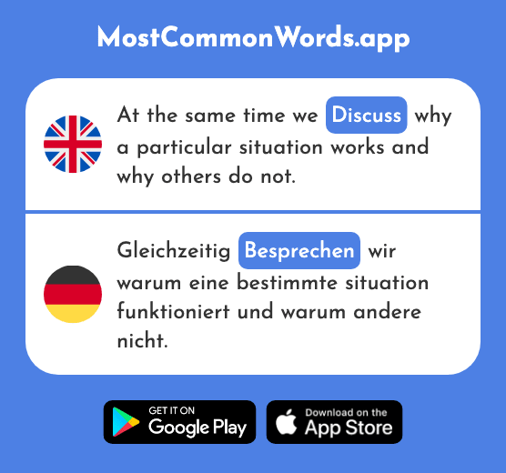 Discuss - Besprechen (The 2205th Most Common German Word)