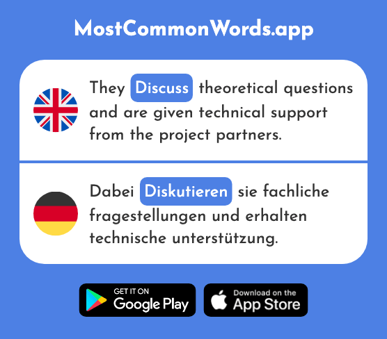 Discuss - Diskutieren (The 997th Most Common German Word)