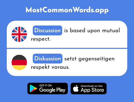 Discussion, debate - Diskussion (The 1015th Most Common German Word)