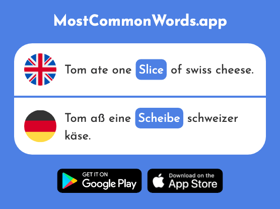 Disk, slice, pane - Scheibe (The 2789th Most Common German Word)
