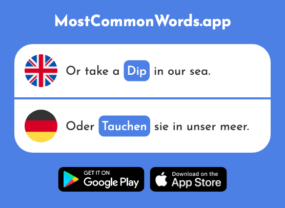 Dive, dip - Tauchen (The 1581st Most Common German Word)